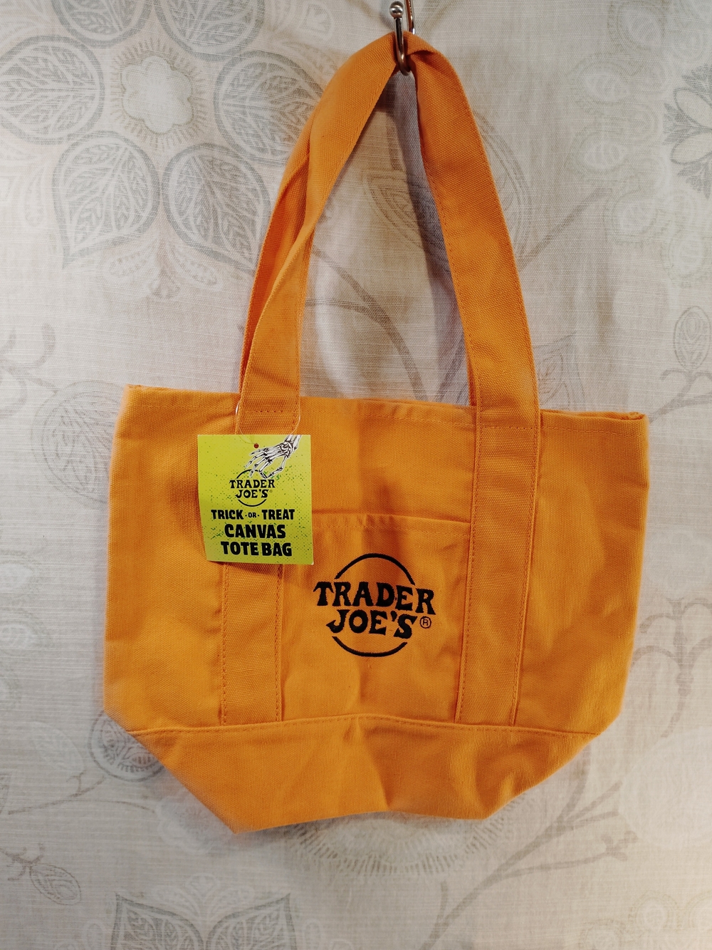 Trader Joe's Orange Canvas Tote Bag